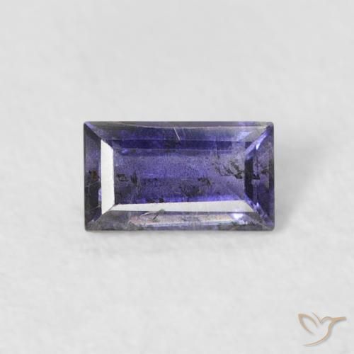 0.26ct 天然 深紫罗兰色 堇青石, 狭长方形, VS-SI