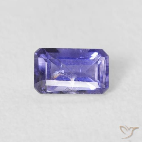 0.27ct 天然 紫罗兰蓝色 堇青石, 祖母绿式切割, VS-SI