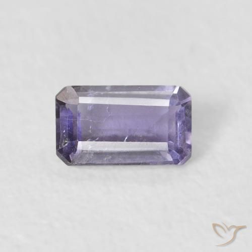 0.26ct 天然 粉紫罗兰色 堇青石, 祖母绿式切割, VS-SI