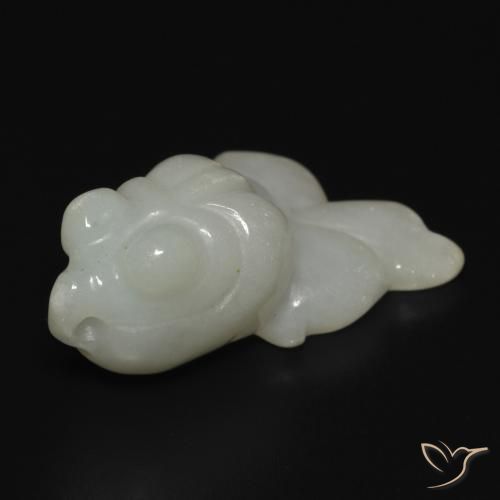 22.62ct 天然 灰绿色 玉, 花式切割, 半透明