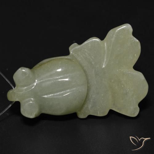 24.98ct 天然 黄绿色 玉, 花式切割, 半透明