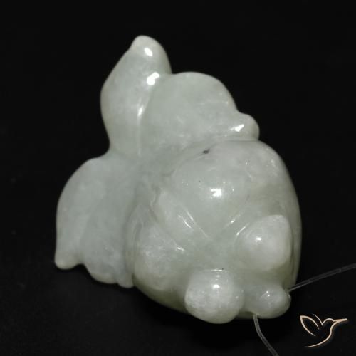 40.87ct 天然 中绿色 玉, 花式切割, 半透明