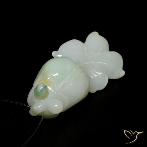 68.00ct 天然 灰绿色 玉, 花式切割, 半透明