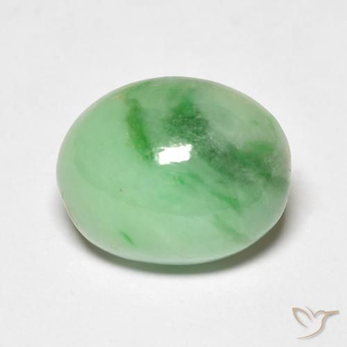 4.86克拉天然玉，椭圆形，不透明
