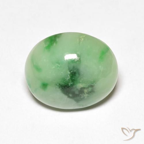 4.30ct 天然 中绿色 玉, 椭圆形, 不透明