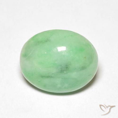 4.50ct 天然 绿色 玉, 椭圆形, 不透明