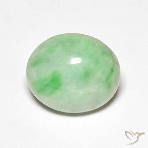 4.52ct 天然 中绿色 玉, 椭圆形, 不透明