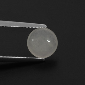 1.59克拉天然翡翠，圆形切割，半透明