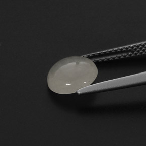 1.59克拉天然翡翠，圆形切割，半透明