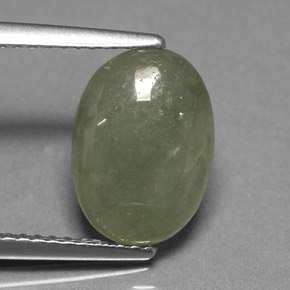 3.00克拉天然绿色硬玉，椭圆形切割，11.5×8.2毫米，半透明