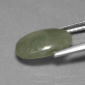 3.00克拉天然绿色硬玉，椭圆形切割，11.5×8.2毫米，半透明