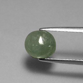 2.14克拉天然绿色硬玉，透明，7.8×6.7毫米，透明/半透明