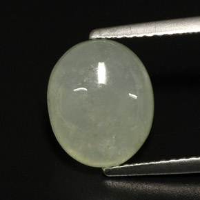 4.80克拉天然绿色硬玉，透明，10.8×9毫米，透明/半透明