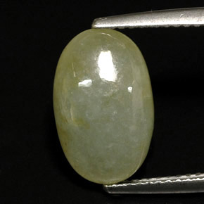 5.55克拉天然多色硬玉，透明，13.7×8.7毫米，透明/半透明