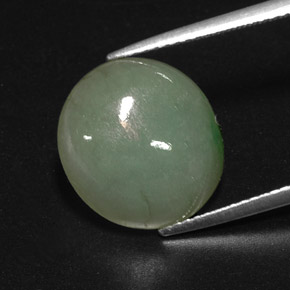 7.70克拉天然绿色硬玉，透明，14×13毫米，透明/半透明