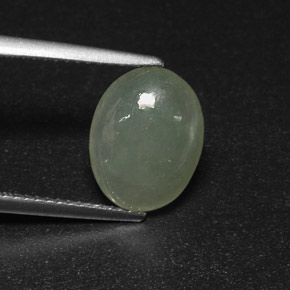 3.09克拉天然绿色硬玉，透明，11.5×8.9毫米，透明/半透明