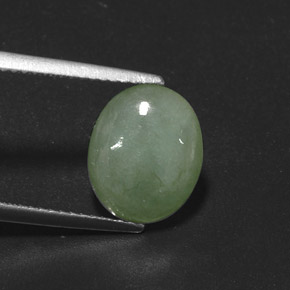4.15克拉天然绿色硬玉，透明，11.5×9.5毫米，透明/半透明