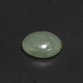 4.15克拉天然绿色硬玉，透明，11.5×9.5毫米，透明/半透明