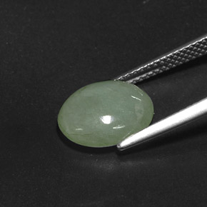 4.15克拉天然绿色硬玉，透明，11.5×9.5毫米，透明/半透明