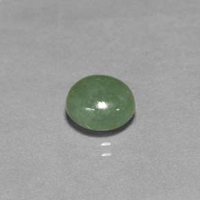 2.98克拉天然绿色硬玉，透明，8.9×8.3毫米，透明/半透明