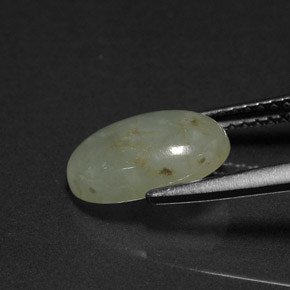 2.77克拉天然绿色硬玉，椭圆形切割，10.8×7.3毫米，半透明