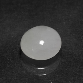 2.51克拉天然白色硬玉，椭圆形切割，8.5×8.3毫米，半透明