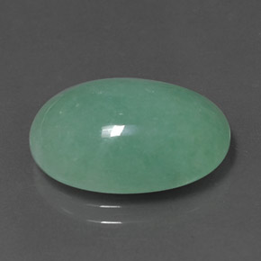 11.52克拉天然绿色硬玉，椭圆形切割，17.7×13.1毫米，不透明