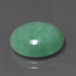 8.83克拉天然绿色硬玉，椭圆形切割，15×12.3毫米，不透明