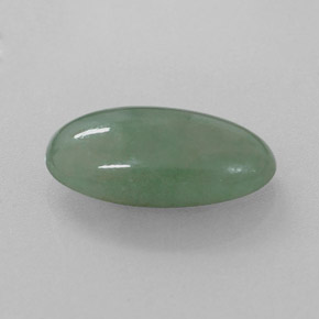 4.81克拉天然绿色硬玉，椭圆形切割，14.6×8.2毫米，半透明