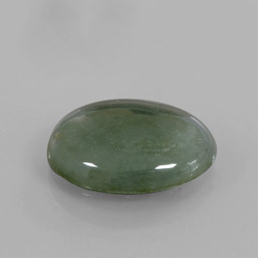 5.01克拉天然绿色硬玉，椭圆形切割，13.6×11.2毫米，半透明
