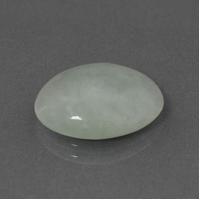 7.64克拉天然绿色硬玉，椭圆形切割，15.8×12.2毫米，半透明
