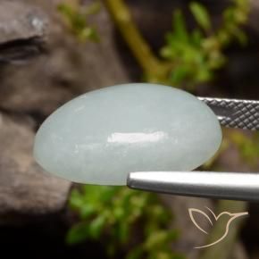 11.10克拉天然翡翠，椭圆形，半透明