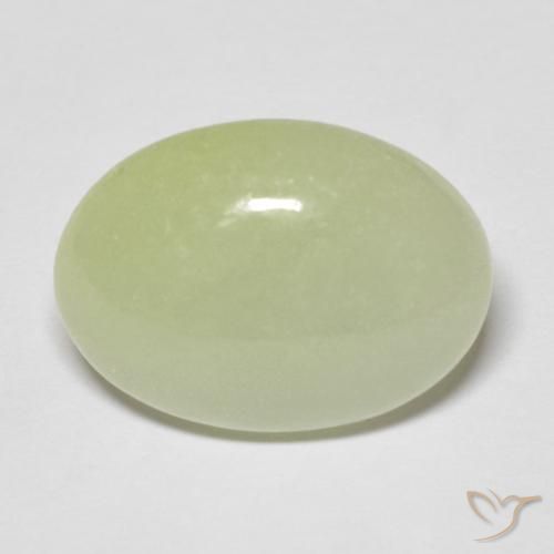 10.83ct 天然 橄榄绿色 翡翠, 椭圆形, 半透明