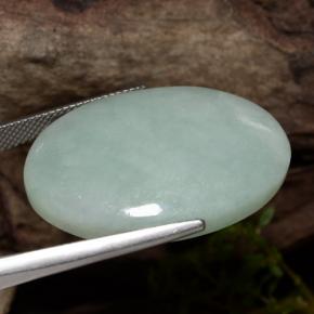 43.65克拉天然绿色硬玉，椭圆形切割，30.4×22.8毫米，半透明