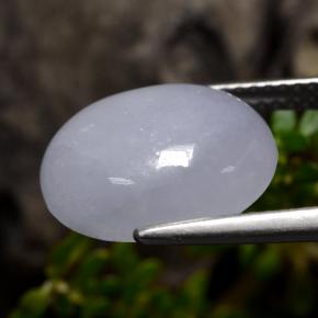 6.65克拉天然紫罗兰色硬玉，椭圆形切割，13.6×11.1毫米，不透明