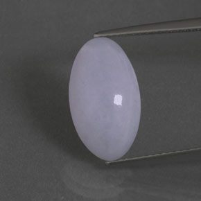 5.85克拉天然硬玉，椭圆形切割，15.5×9毫米，不透明