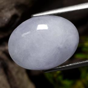 8.63克拉天然紫罗兰色硬玉，椭圆形切割，16.4×12.4毫米，不透明
