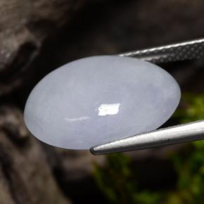 8.63克拉天然紫罗兰色硬玉，椭圆形切割，16.4×12.4毫米，不透明