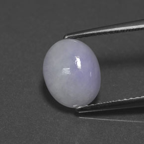 2.55克拉天然硬玉，椭圆形切割，10×8毫米，不透明