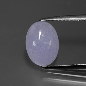 2.07克拉天然硬玉，椭圆形切割，10.6×7.8毫米，不透明