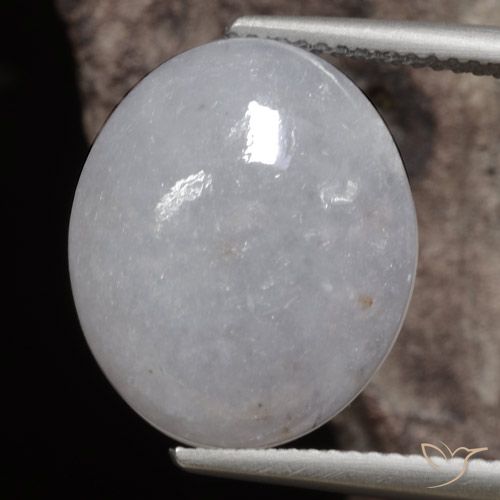 11.71ct 天然 中灰色 翡翠, 椭圆形, 半透明