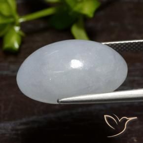 15.42克拉天然翡翠，椭圆形，半透明