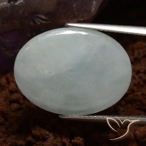 10.49克拉天然翡翠，椭圆形，半透明