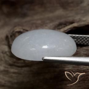 8.74克拉天然翡翠，椭圆形，半透明