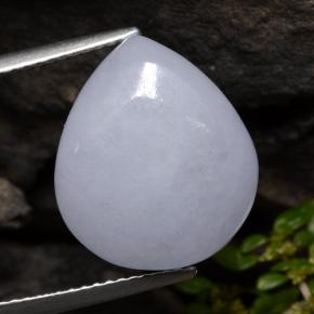 12.96克拉天然紫罗兰色硬玉，梨形，15.9×13.7毫米，半透明