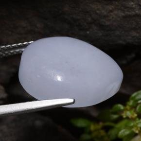12.96克拉天然紫罗兰色硬玉，梨形，15.9×13.7毫米，半透明