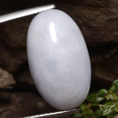 14.38ct 天然 灰色 翡翠, 椭圆形, 半透明