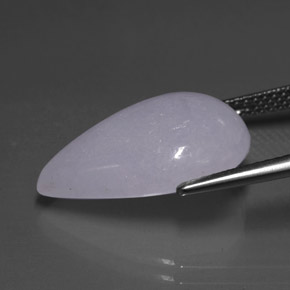 11.48克拉天然硬玉，梨形，18.9×13.6毫米，半透明