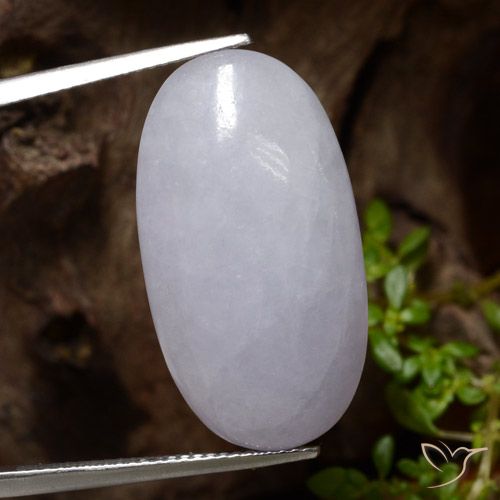 22.77ct 天然 灰色 翡翠, 椭圆形, 半透明