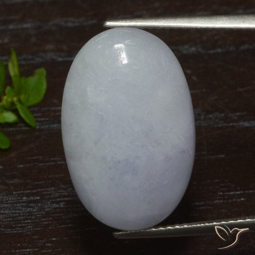 15.02ct 天然 浅灰色 翡翠, 椭圆形, 半透明